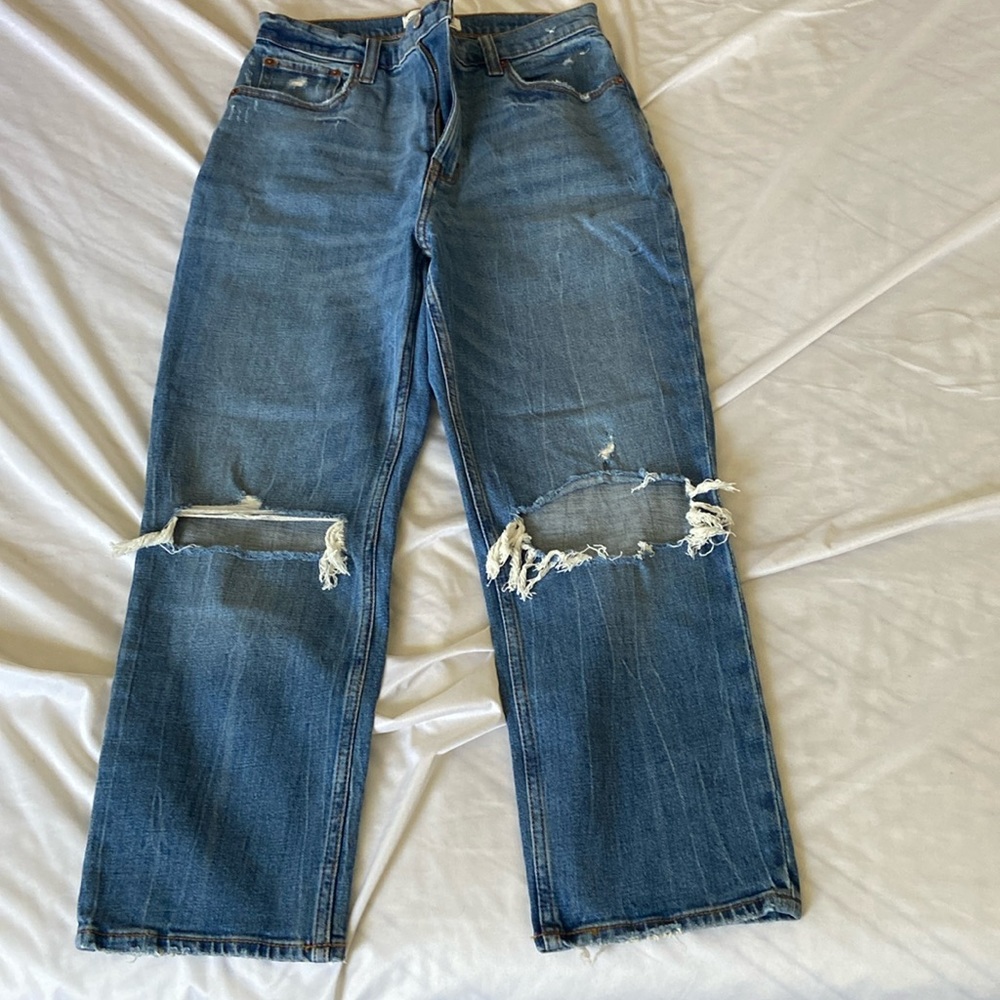 Abercrombie Denim distressed curve love